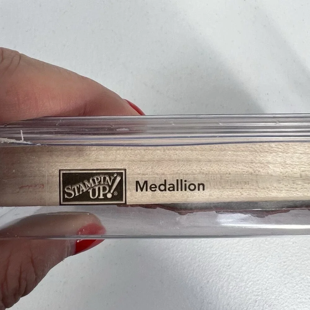 Stampin' Up! Medallion Background Wood Mounted Rubber Stamp Signature Collection